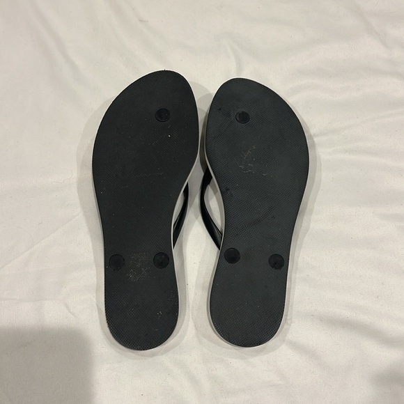 Tory Burch Black and White Flip Flops - Picture 2 of 2